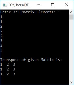 matrix transpose c