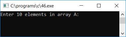 merge two arrays in ascending order c
