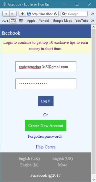 how to hack facebook account by html coding