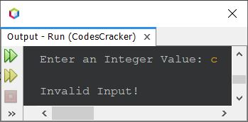 java handle invalid input from user