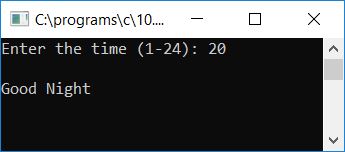 print message with time c program
