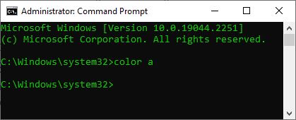command prompt color a command computer trick