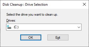 disk cleanup window to speed up computer