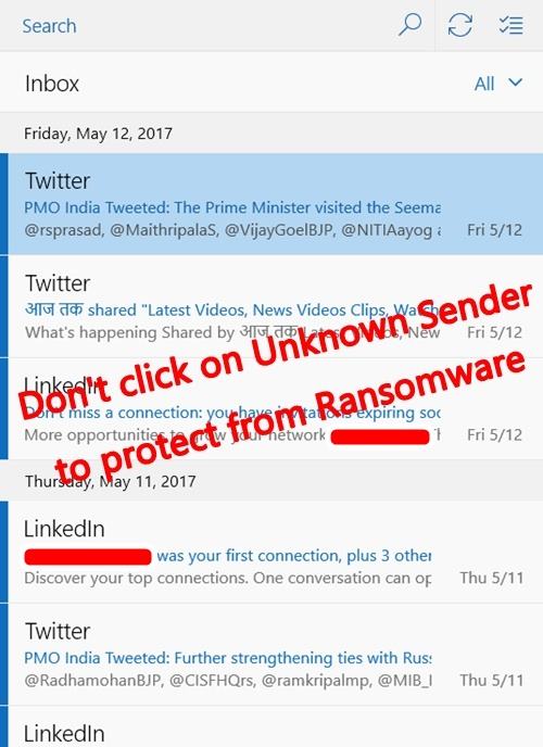 wannacry ransomware attack through email attachment