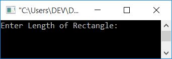 C++ find area of rectangle