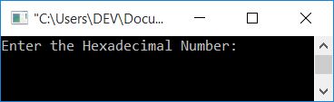 C++ program convert hexadecimal to decimal