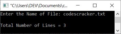 c++ program count lines in file