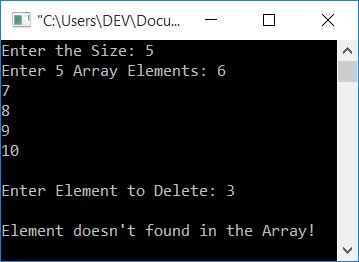 c++ remove element from array
