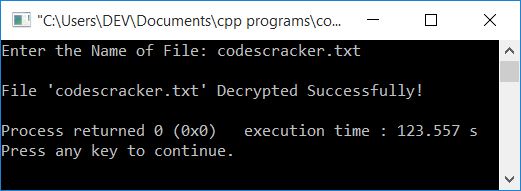 decrypt file c++