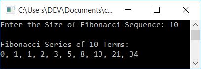 fibonacci series in c++
