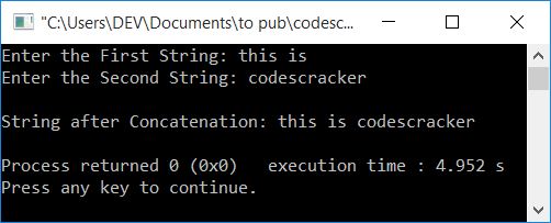 string concatenation c++