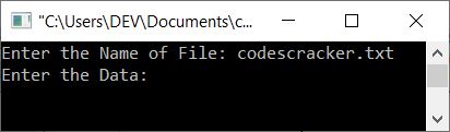 write data into file c++