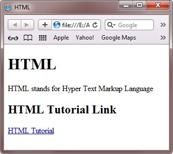 basic structure of html document