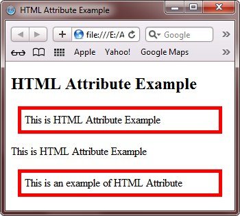 html class attribute