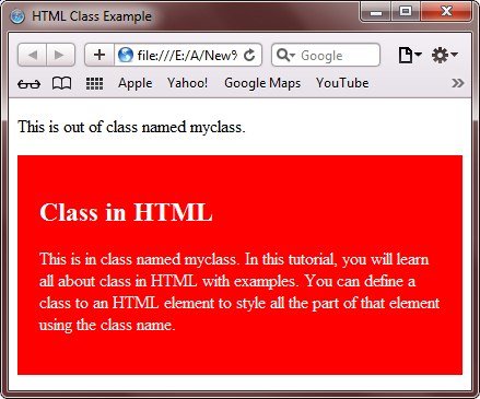 html class