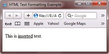 html inserted formatting