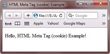 HTML Meta Tags Example