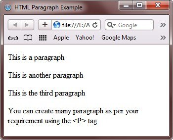 html paragraph