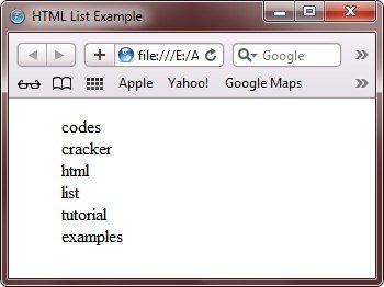 html list without marker