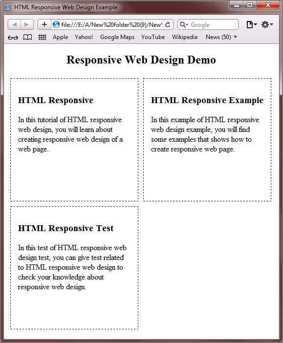 html responsive web design example
