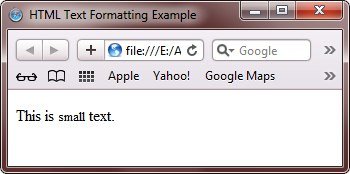 html small formatting