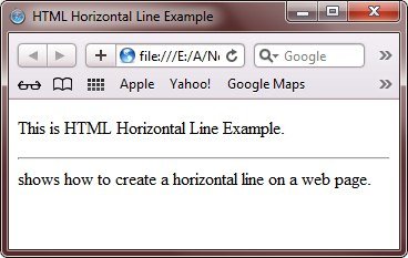 HTML Horizontal Line