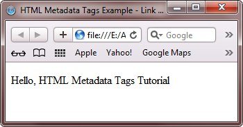 HTML Link Tag Example