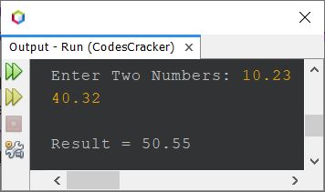 add two numbers in java