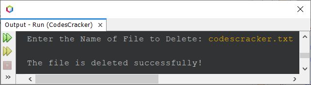 delete a file in Java program
