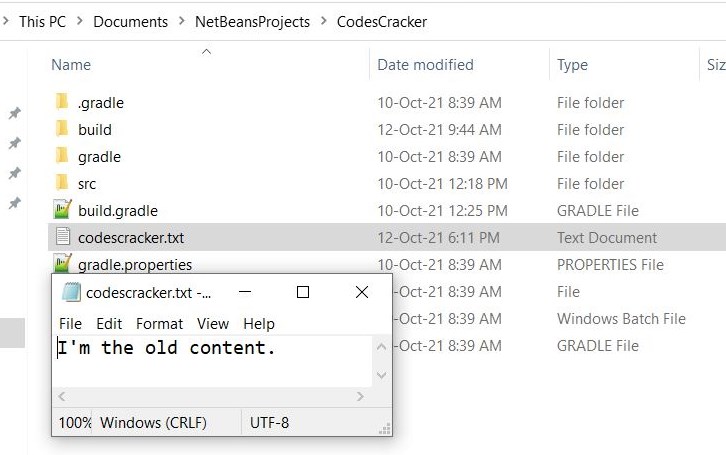 java append text to existing file