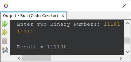 java binary number addition