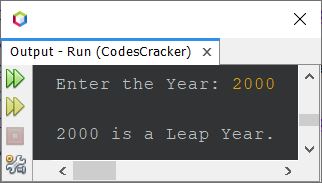 java check leap year using conditional operator