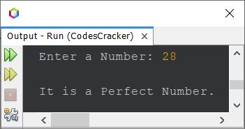 java check perfect number or not