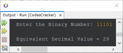 java convert binary to decimal