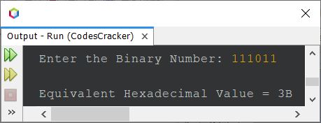 java convert binary to hexadecimal