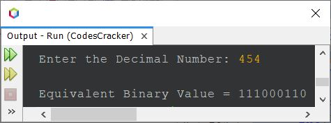 java convert decimal to binary