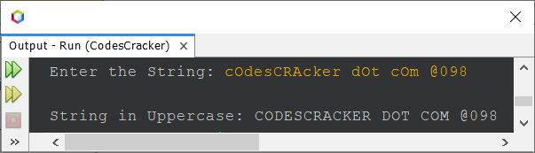 java convert lowercase string to uppercase