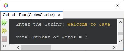 java count number of words in string