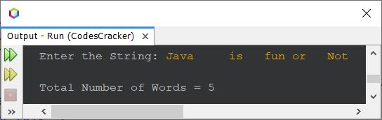 java count words in string