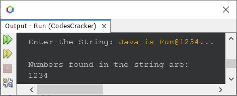 java extract number from string program