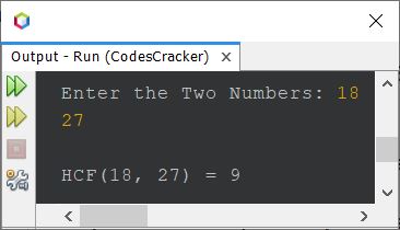 java find gcd of two numbers