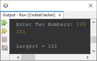 java largest of two numbers using conditional operator