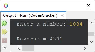 Java Program to reverse number