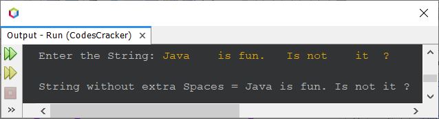 java remove extra spaces from string