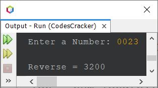 java reverse a number using array