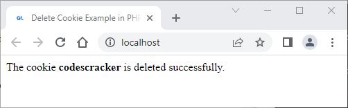 php delete cookie