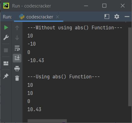 abs function python