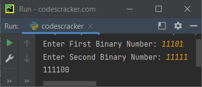 add two binary value using python