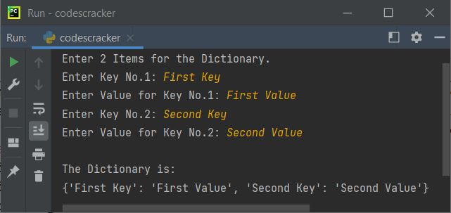 adding key value pair python