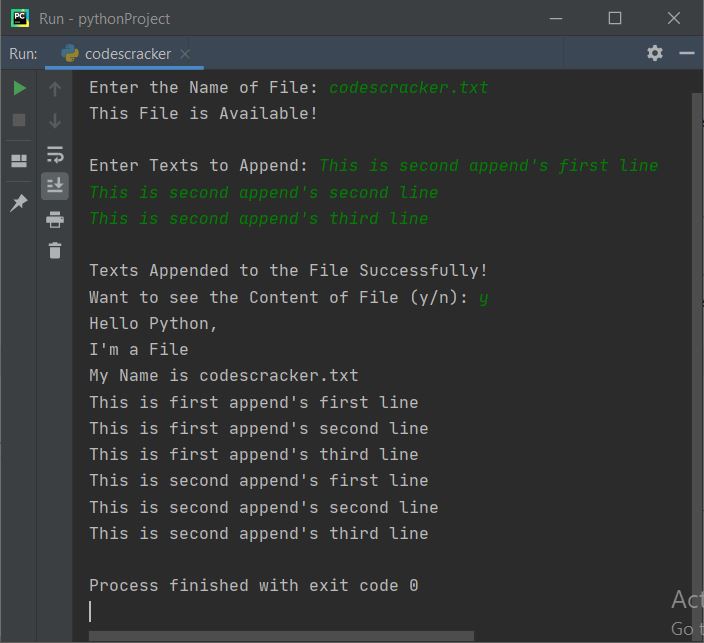 Python Program To Append Text To A File